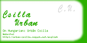 csilla urban business card