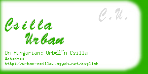csilla urban business card